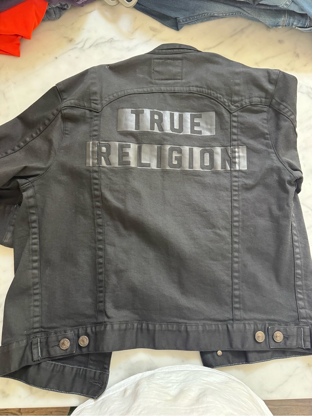 True Religion Men's Black Stand-Collar Shirt Jacket - Picture 2 of 3